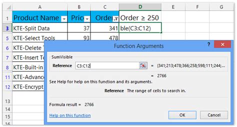 How To Sum Only Filtered Or Visible Cells In Excel