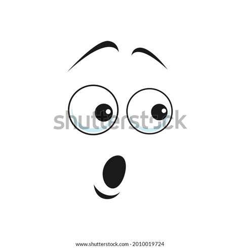 Worried Unsure Amazed Emoticon Open Mouth Stock Vector Royalty Free