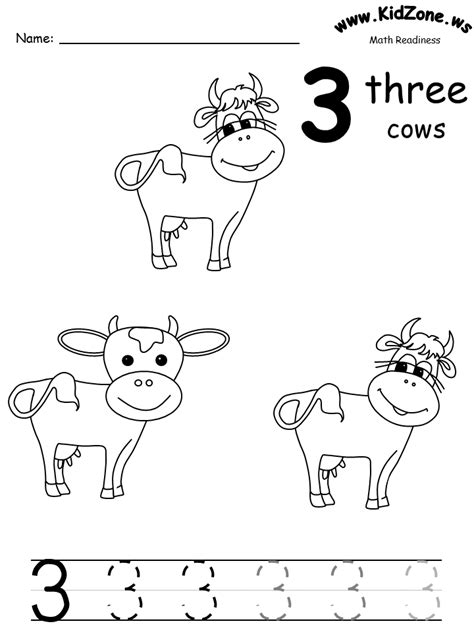 13 Best Images of Number 3 Worksheets For Kindergarten - Free Preschool Number Worksheets ...