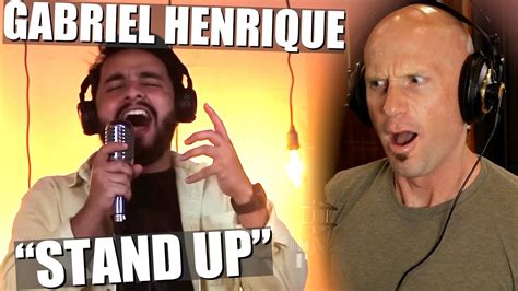 First Time Hearing Gabriel Henrique Stand Up Cover Vocal ANALYSIS