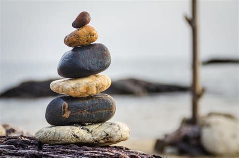 Premium Photo Pile Of Stones On The Beach