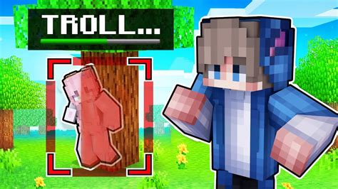 Minecraft ta Arkadaşımı X RAY Modu ile TROLLEDİM saklambaç YouTube