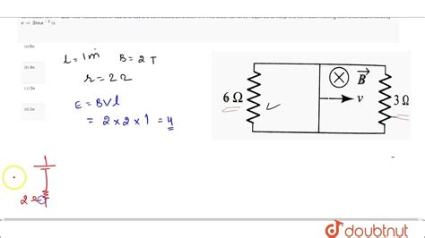 A Rectangular Loop With A Sliding Connector Of Length `l 10 M` Is Situated In A Uniform Magne