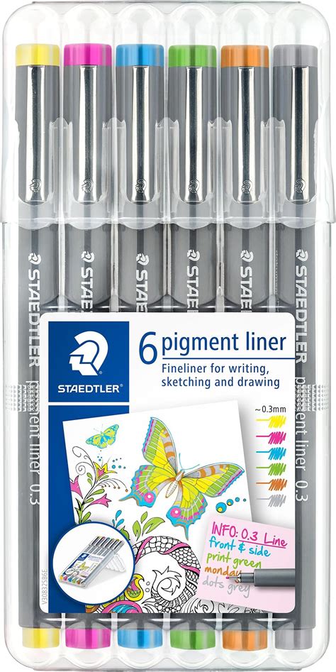 Staedtler Schwarzer Pigment Liner Linienbreite 05 Mm Dokumentenechte