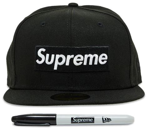 buy supreme sharpie box logo  era black ssh black goat