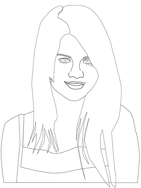 Dibujo De Selena Gomez Para Colorear Selena Marie Gomez Para Imprimir