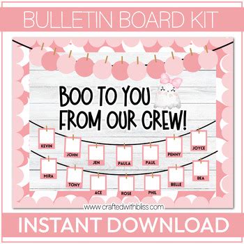 Boo To You From Our Crew Halloween Bulletin Board Kit Classroom Decor