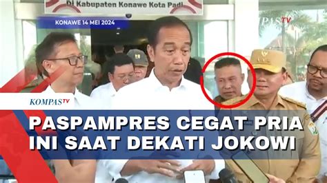 Detik Detik Paspampres Adang Pria Terobos Dan Hampiri Presiden Jokowi