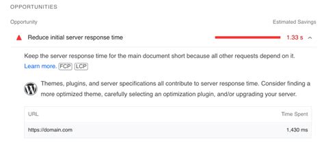 How To Fix The Reduce Initial Server Response Time Warning Ttfb
