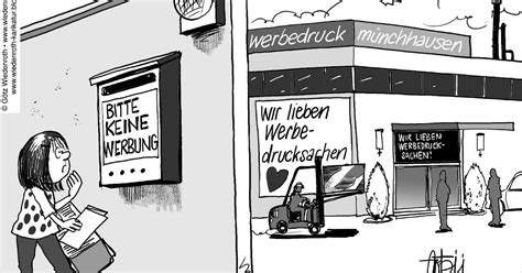 Karikamur Karikatur Wiedenroth Bitte Keine Werbung