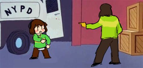 Chara Pointing At Chara Undertale Know Your Meme