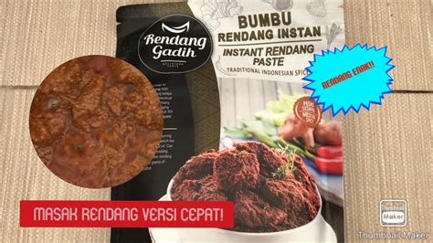 Masak Rendang Gadih Enak YouTube