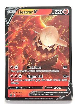 Heatran V Ultra Rare Astral Radiance Pokemon Pack Fresh