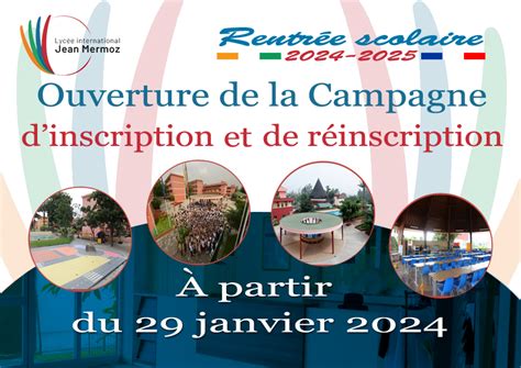 Campagne dinscription et de réinscription au LIJM 2024 2025 Lycée