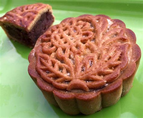 Traditional Mooncake With Red Bean Paste Recipe Red Bean Paste Moon Cake Desserts