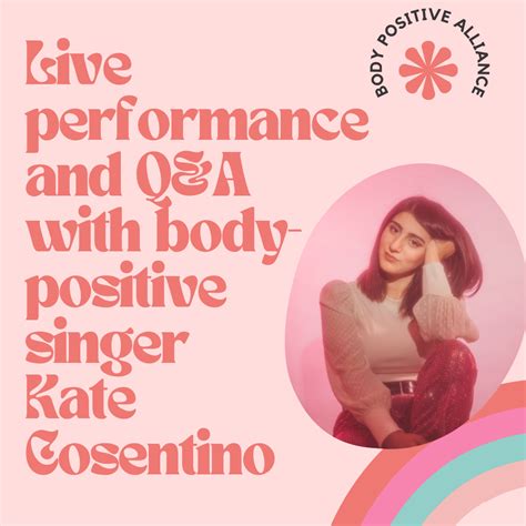 Live Performance And Qanda With Body Positive Singer Kate Cosentino