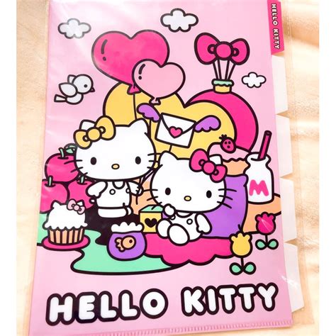 Sanrio三麗鷗凱蒂貓hello Kitty美樂蒂雙子星多層l型夾l夾文件夾 蝦皮購物