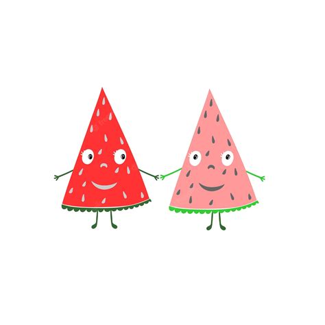 Premium Vector | Cute cartoon watermelon slices Vector illustration