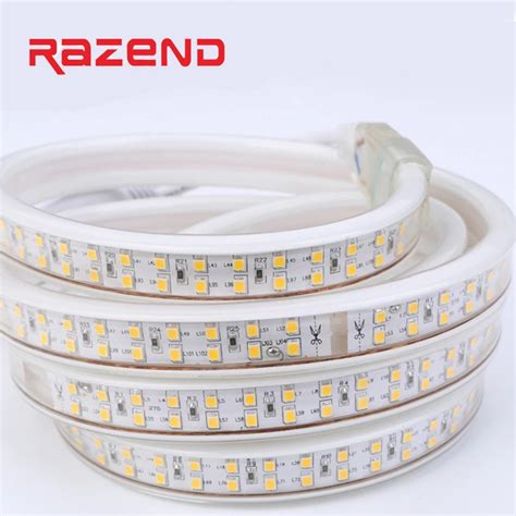 180Leds M 2835 Led Strip 220V 240v Double Row Waterproof Flexible Tape