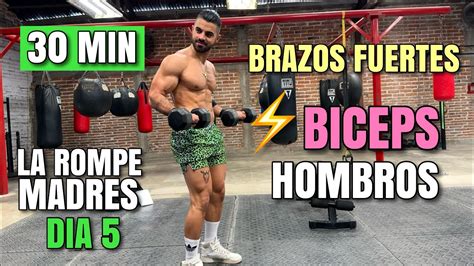 Rutina De Biceps Hombros En Casa Rápida 30 Minutos La Rompe Madres Día 5 Youtube