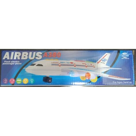 Battery Operated Super Airbus A380 Aeroplane Toy for Kids - Buyon.pk