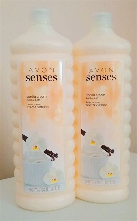 2 Bottles Avon Senses Vanilla Cream Bubble Bath 24 Oz In Each New EBay