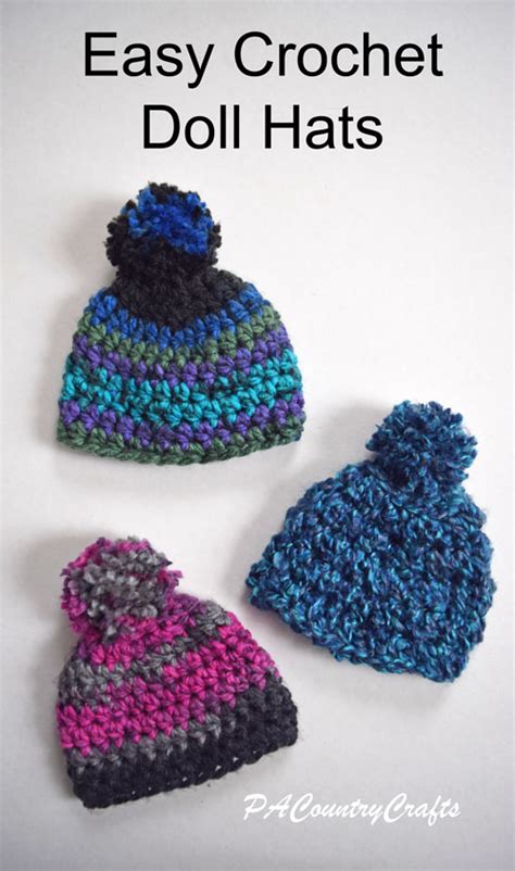 Easy Crochet Doll Hat Pattern — PACountryCrafts