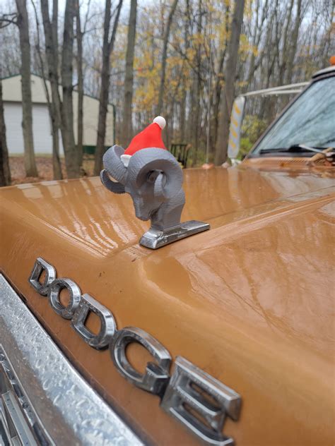 Ram Hood Ornament With Santa Hat Etsy