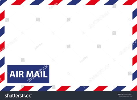 Airmail Envelope Border Vector Illustration Isolated Stock Vector