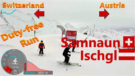 K Skiing Ischgl Samnaun Duty Free Run In The Snow Tax Free