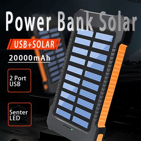 Jual Power Bank Solar Tenaga Surya Matahari Charger Mah