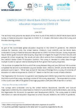 Unesco Unicef World Bank Oecd Survey On National Education Responses To