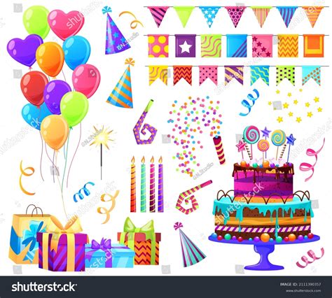 6126 Set Birthday Items Images Stock Photos And Vectors Shutterstock