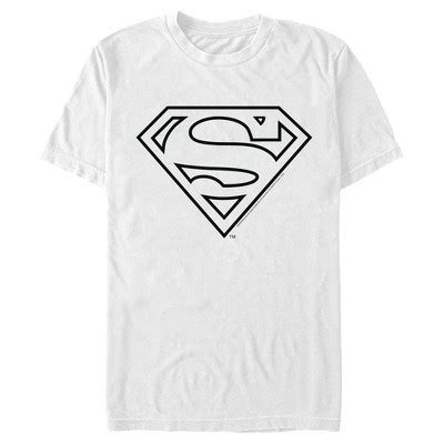 Men's Superman Logo Sleek T-shirt - White - Large : Target