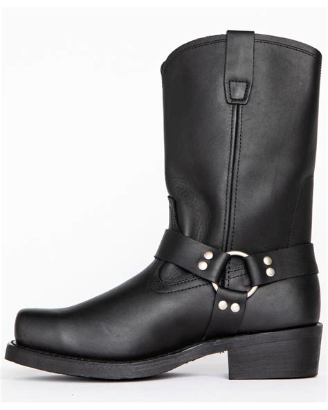 Cody James Mens Black Harness Boots Square Toe Sheplers