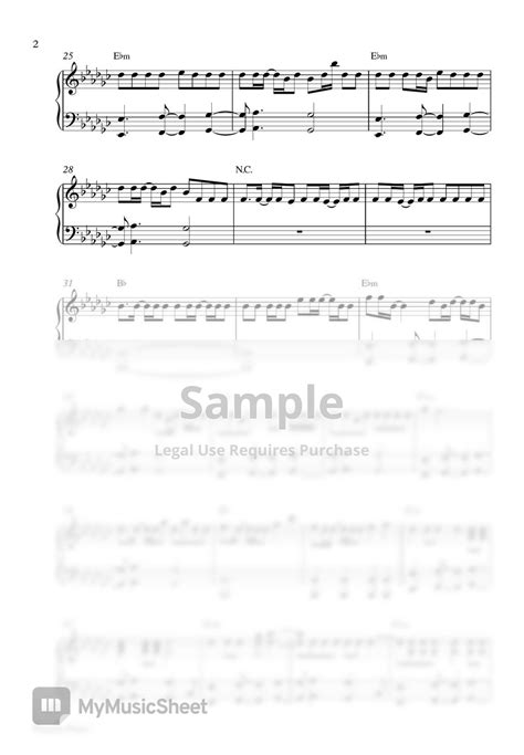 Bts Suga Agust D Piano Sheet 樂譜 By Pianella Piano