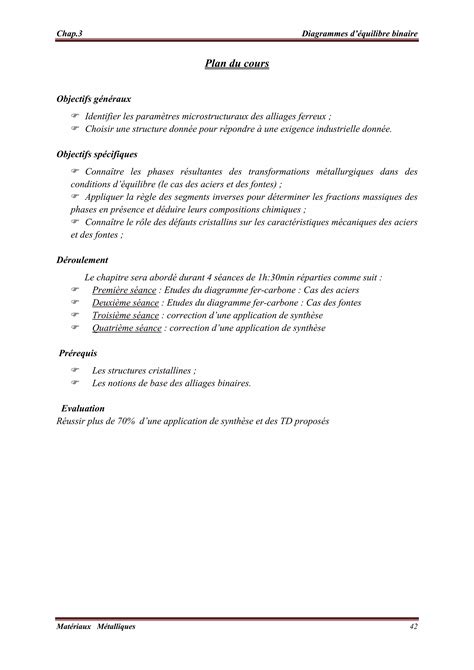 étude du diagramme fer carbone PDF