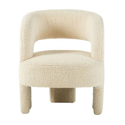 Fauteuil Tripode Bouclettes Blanches Sheep Maisons Du Monde