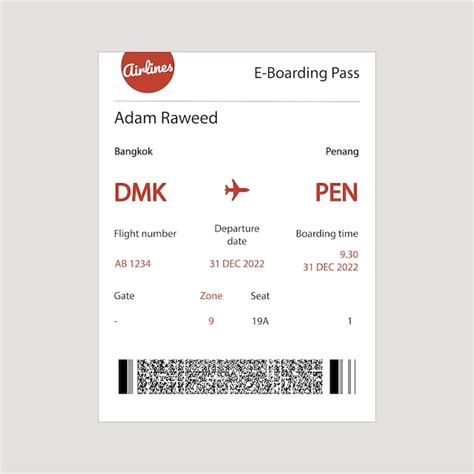 Premium Vector Electronic Boarding Pass