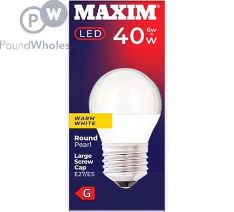 Wholesale Maxim 6w 40w Round Pearl E27 Es Warm White Led Light Bulb