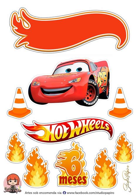 Topo De Bolo De Papel Carros Disney Fazendo A Nossa Festa F F Hot