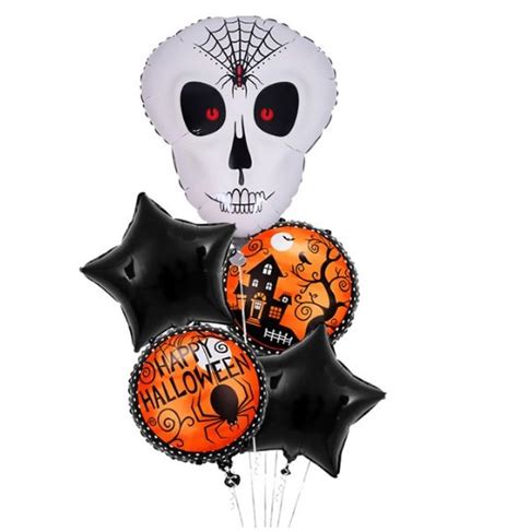 Zestaw Balony Balon Halloween Gwiazda Kościotrup Hopki Przyjęcia i