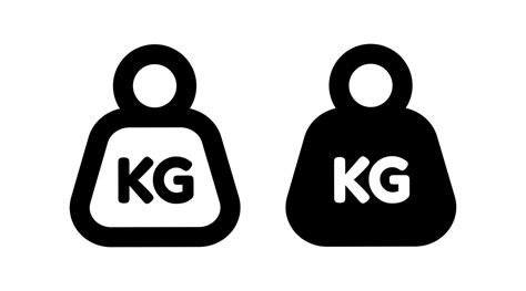 Weight Kg Mass Icon Kilogram Vector Art At Vecteezy