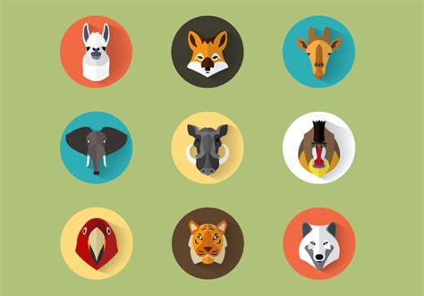 Animal Portraits Vector Set 81286 Vector Art At Vecteezy