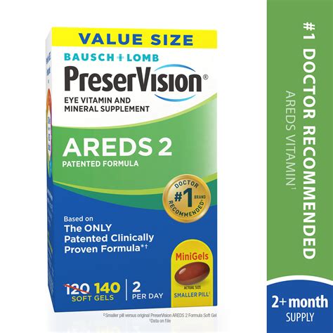 Preservision® Areds 2 Formula Vitamin And Mineral Supplement 140 Ct Soft Gels Minigels Walmart