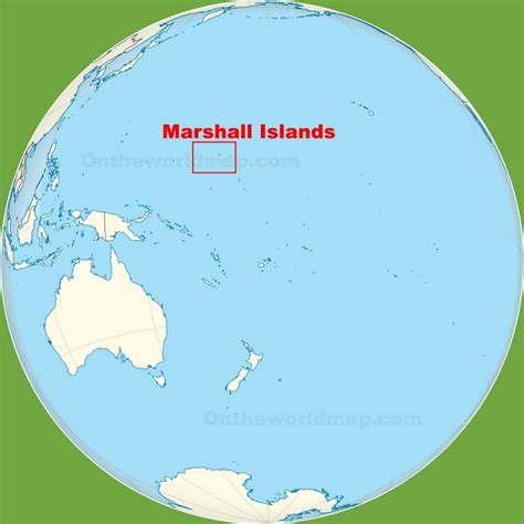 Marshall Islands location on the Pacific Ocean map