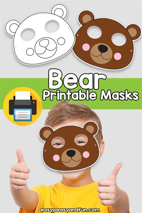 Printable Bear Mask Template Easy Peasy And Fun Membership