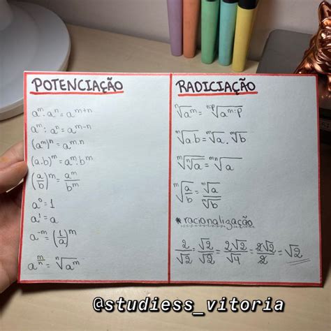 mapa mental potenciação e radiciação Potenciação e radiciação