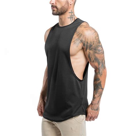 Silverplus® Muscle Tank Black Mens Tank Tops Fashion Mesh Tank Top