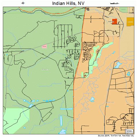 Indian Hills Nevada Street Map 3235275